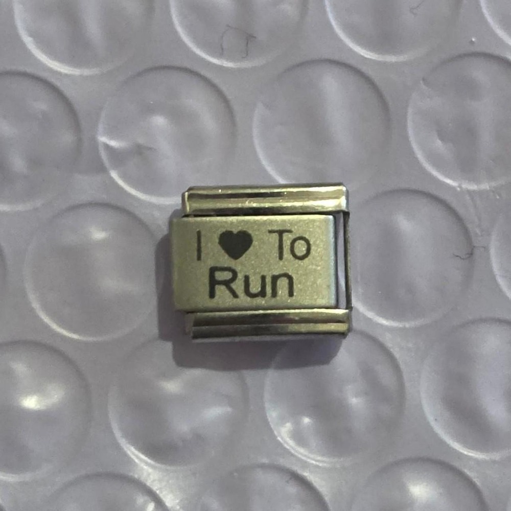 I ❤️ To Run 9mm Italian Charm